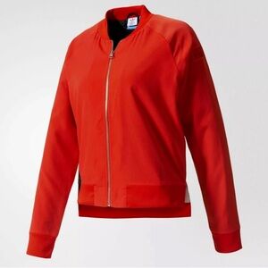 Adidas x equipment • adv 91-17 red bomber track jacket